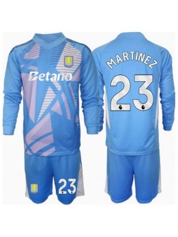 Aston Villa Emiliano Martinez #23 Målvakt Replika Tredje Kläder Barn 2024-25 Långärmad (+ byxor)
